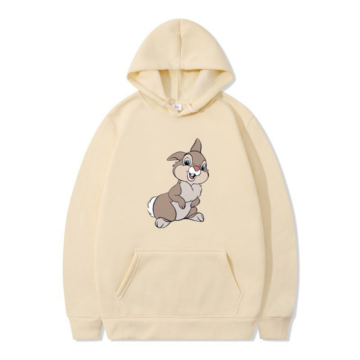 Kvinnors hoodie med söt kanin design och bekväma kängurufickor Mirla-Eva Jonsson