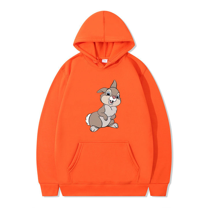 Kvinnors hoodie med söt kanin design och bekväma kängurufickor Mirla-Eva Jonsson