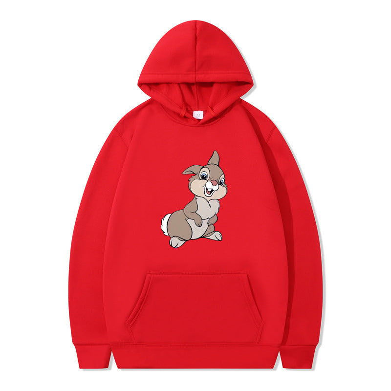 Kvinnors hoodie med söt kanin design och bekväma kängurufickor Mirla-Eva Jonsson