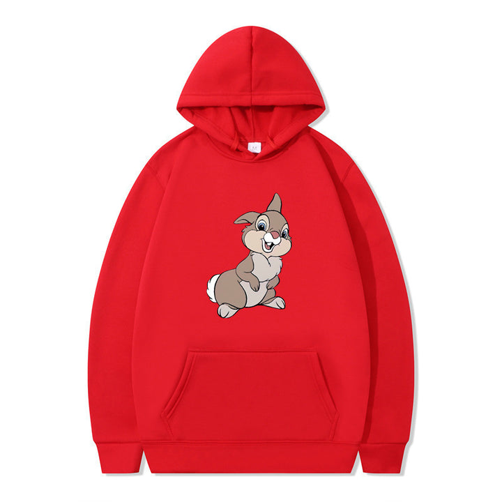 Kvinnors hoodie med söt kanin design och bekväma kängurufickor Mirla-Eva Jonsson