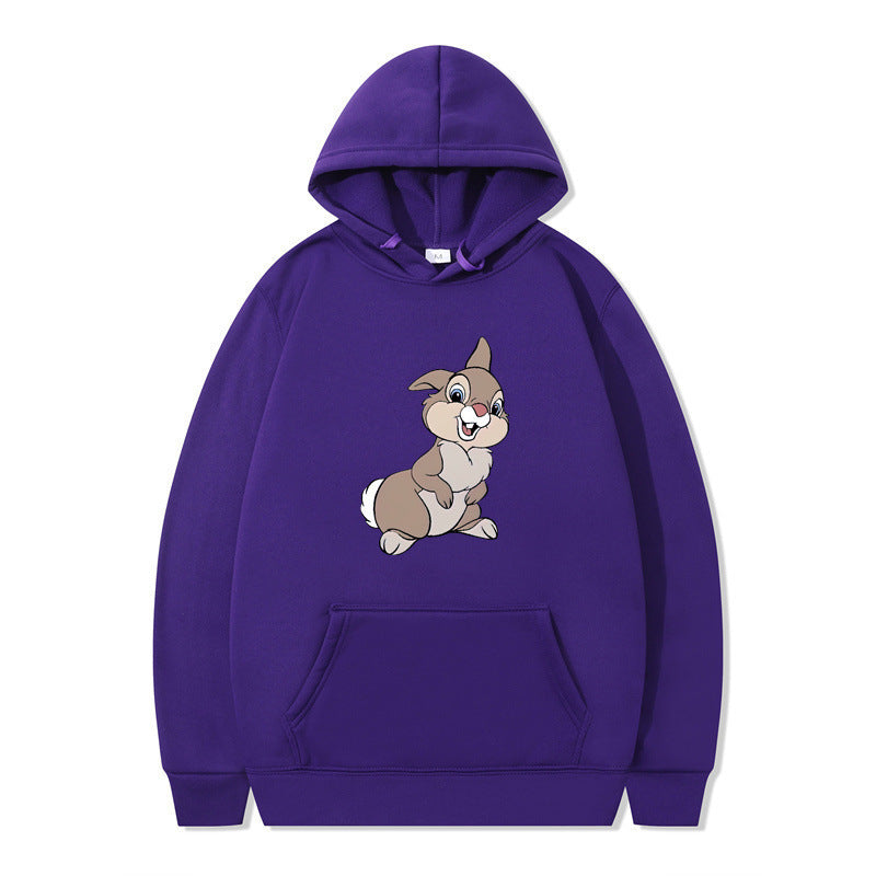 Kvinnors hoodie med söt kanin design och bekväma kängurufickor Mirla-Eva Jonsson