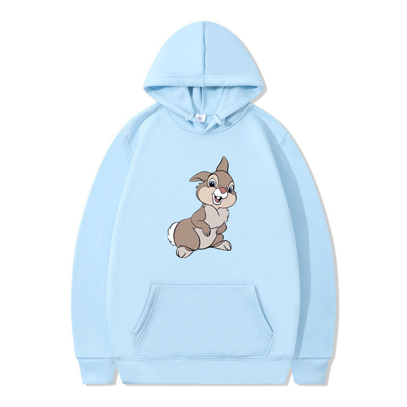 Kvinnors hoodie med söt kanin design och bekväma kängurufickor Mirla-Eva Jonsson