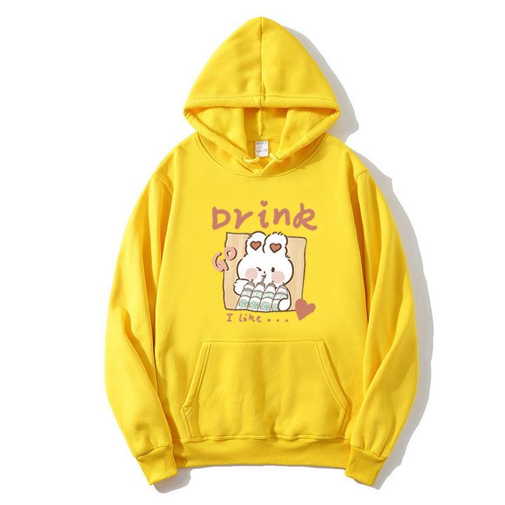 Kvinnors hoodie med söt kattmotiv Mirla-Eva Jonsson