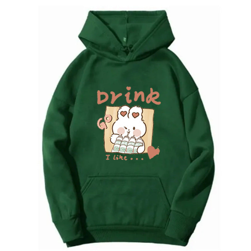 Kvinnors hoodie med söt kattmotiv Mirla-Eva Jonsson