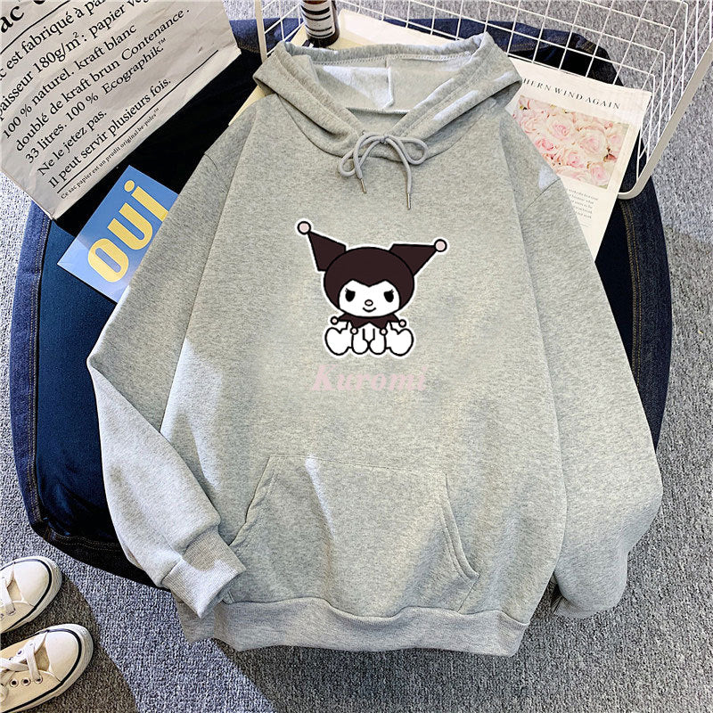 Kvinnors hoodie med söt ko-motiv och högkvalitativ fleecefoder Mirla-Eva Jonsson