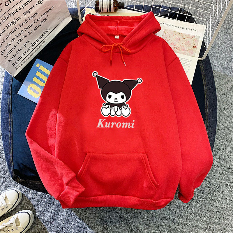 Kvinnors hoodie med söt ko-motiv och högkvalitativ fleecefoder Mirla-Eva Jonsson
