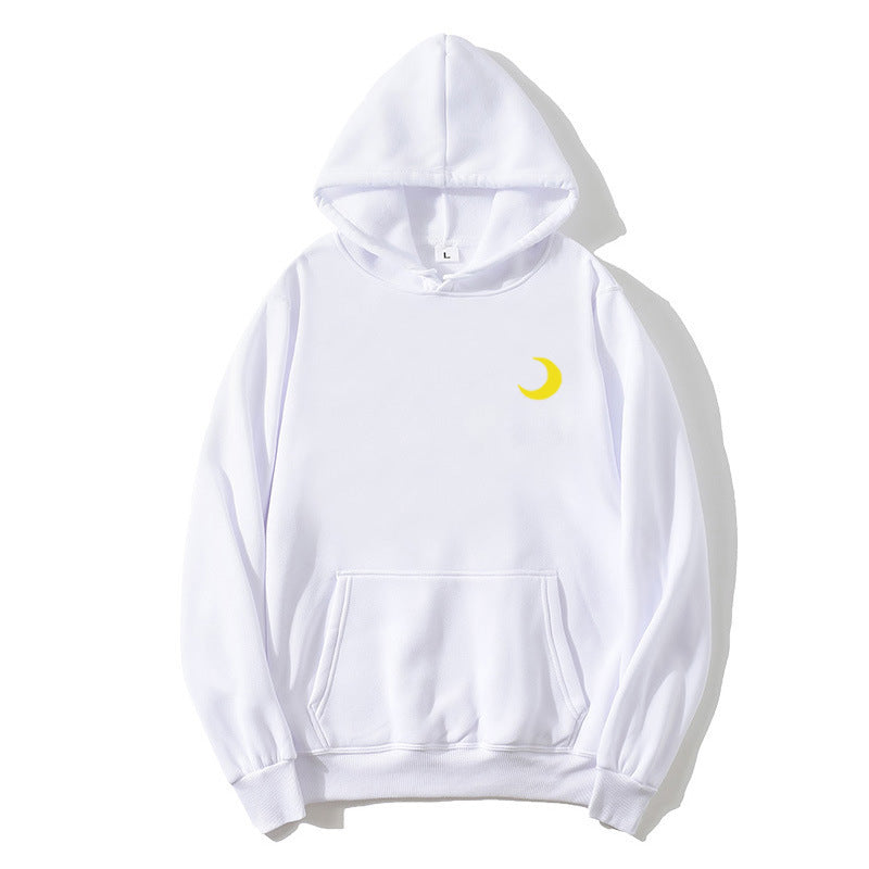 Kvinnors hoodie med söt månmotiv Mirla-Eva Jonsson