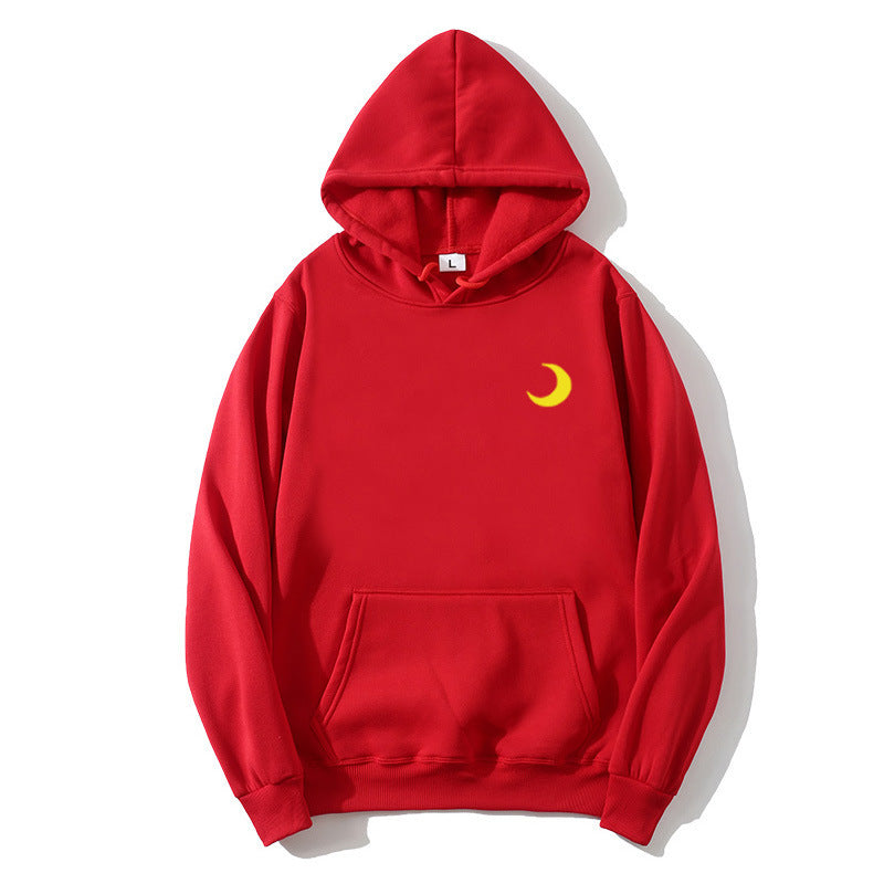 Kvinnors hoodie med söt månmotiv Mirla-Eva Jonsson