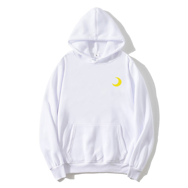 Kvinnors hoodie med söt månmotiv Mirla-Eva Jonsson