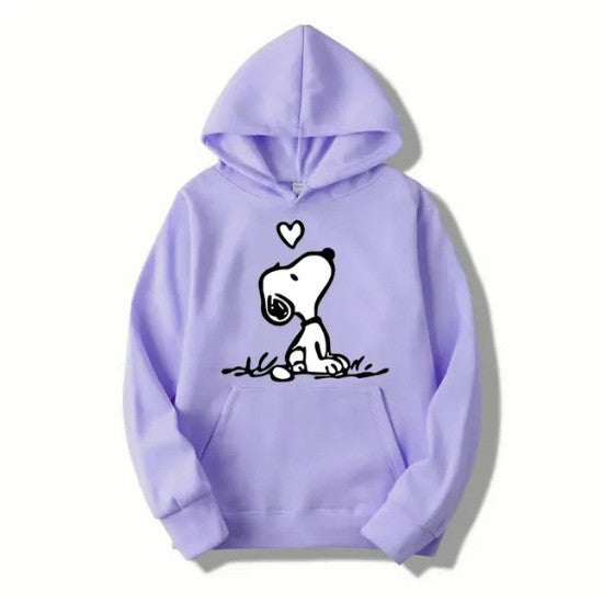 Kvinnors hoodie med sött Snoopy-motiv Mirla-Eva Jonsson