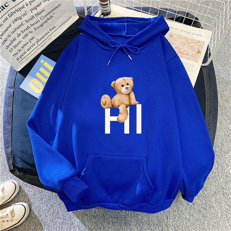 Kvinnors hoodie med sött björndesign Mirla-Eva Jonsson