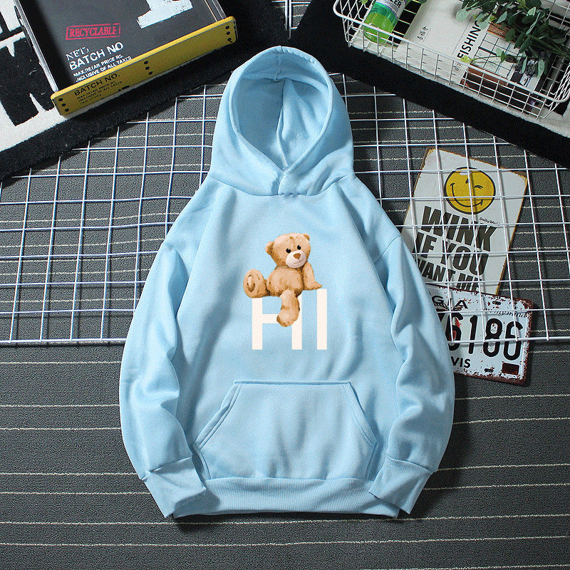 Kvinnors hoodie med sött björndesign Mirla-Eva Jonsson