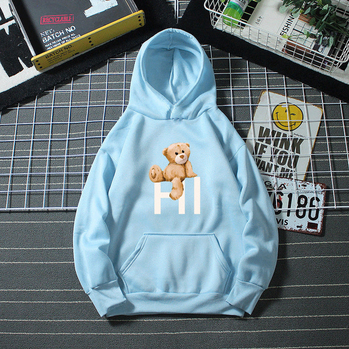 Kvinnors hoodie med sött björndesign Mirla-Eva Jonsson