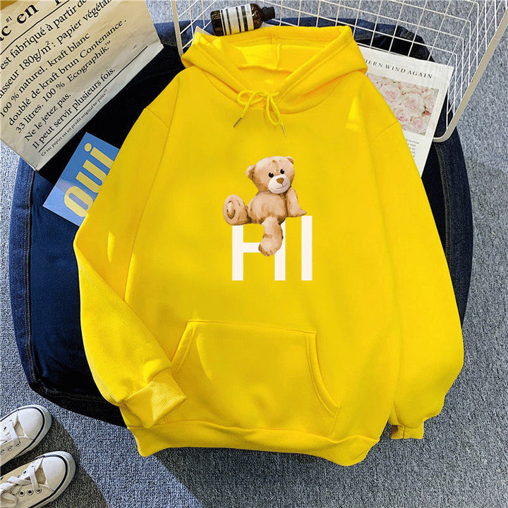 Kvinnors hoodie med sött björndesign Mirla-Eva Jonsson