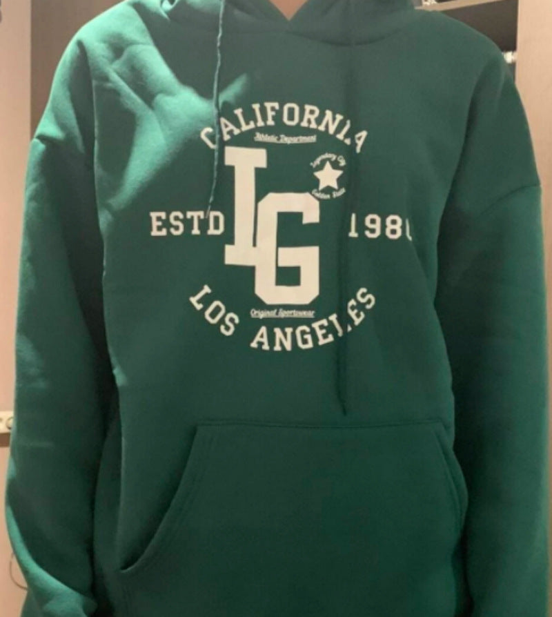 Kvinnors hoodie med sportig California tryck Mirla-Eva Jonsson