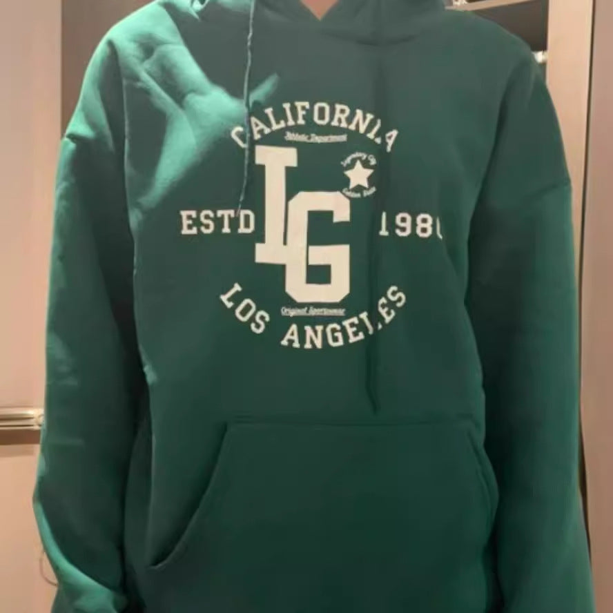 Kvinnors hoodie med sportig California tryck Mirla-Eva Jonsson