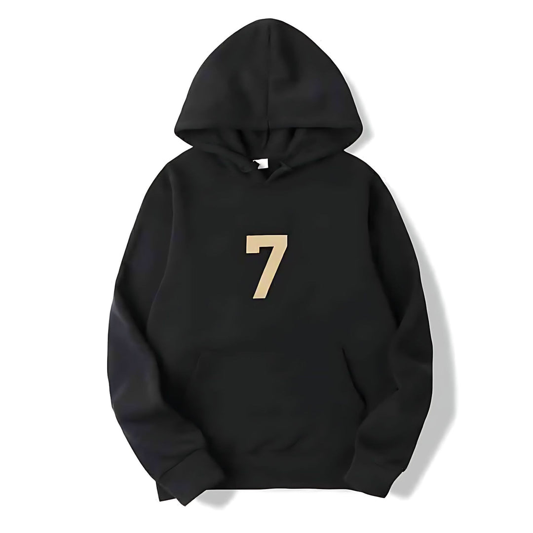 Kvinnors hoodie med sportig design och numerisk tryck Mirla-Eva Jonsson