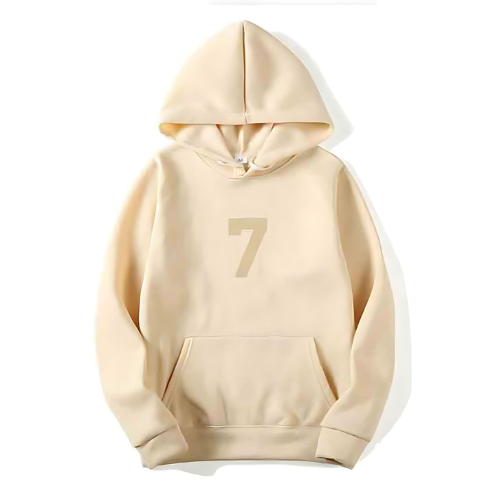 Kvinnors hoodie med sportig design och numerisk tryck Mirla-Eva Jonsson