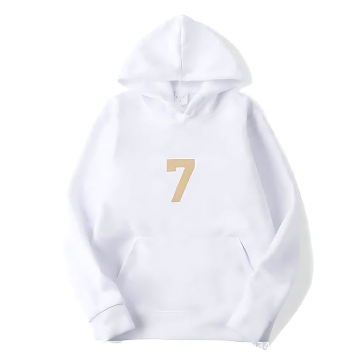 Kvinnors hoodie med sportig design och numerisk tryck Mirla-Eva Jonsson