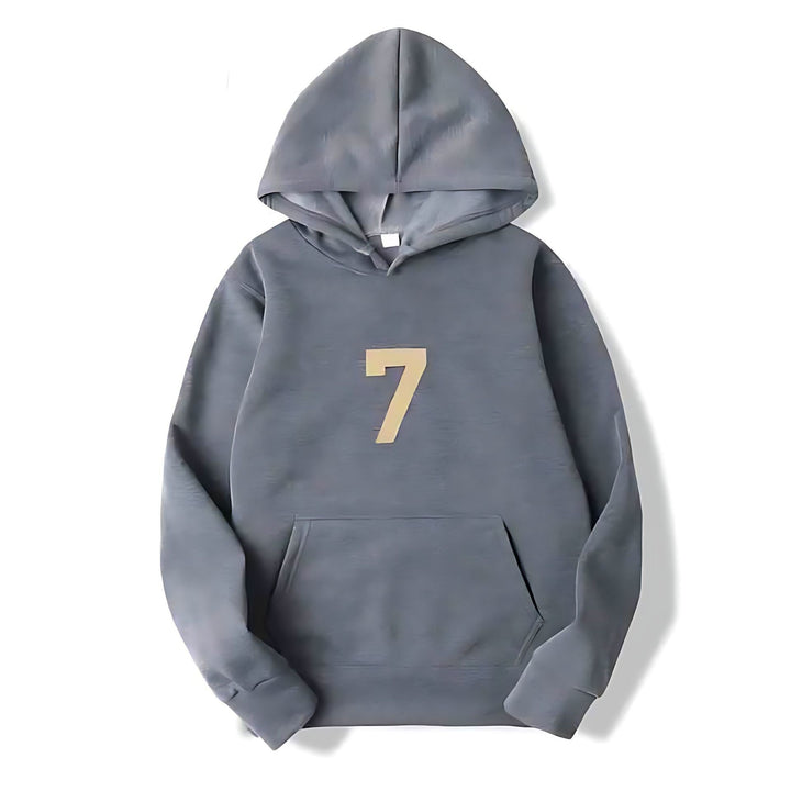 Kvinnors hoodie med sportig design och numerisk tryck Mirla-Eva Jonsson