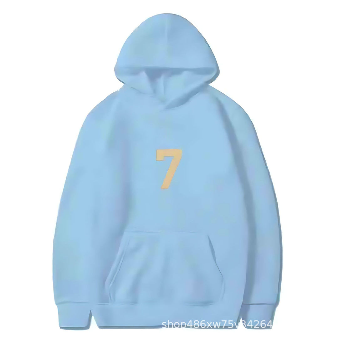 Kvinnors hoodie med sportig design och numerisk tryck Mirla-Eva Jonsson