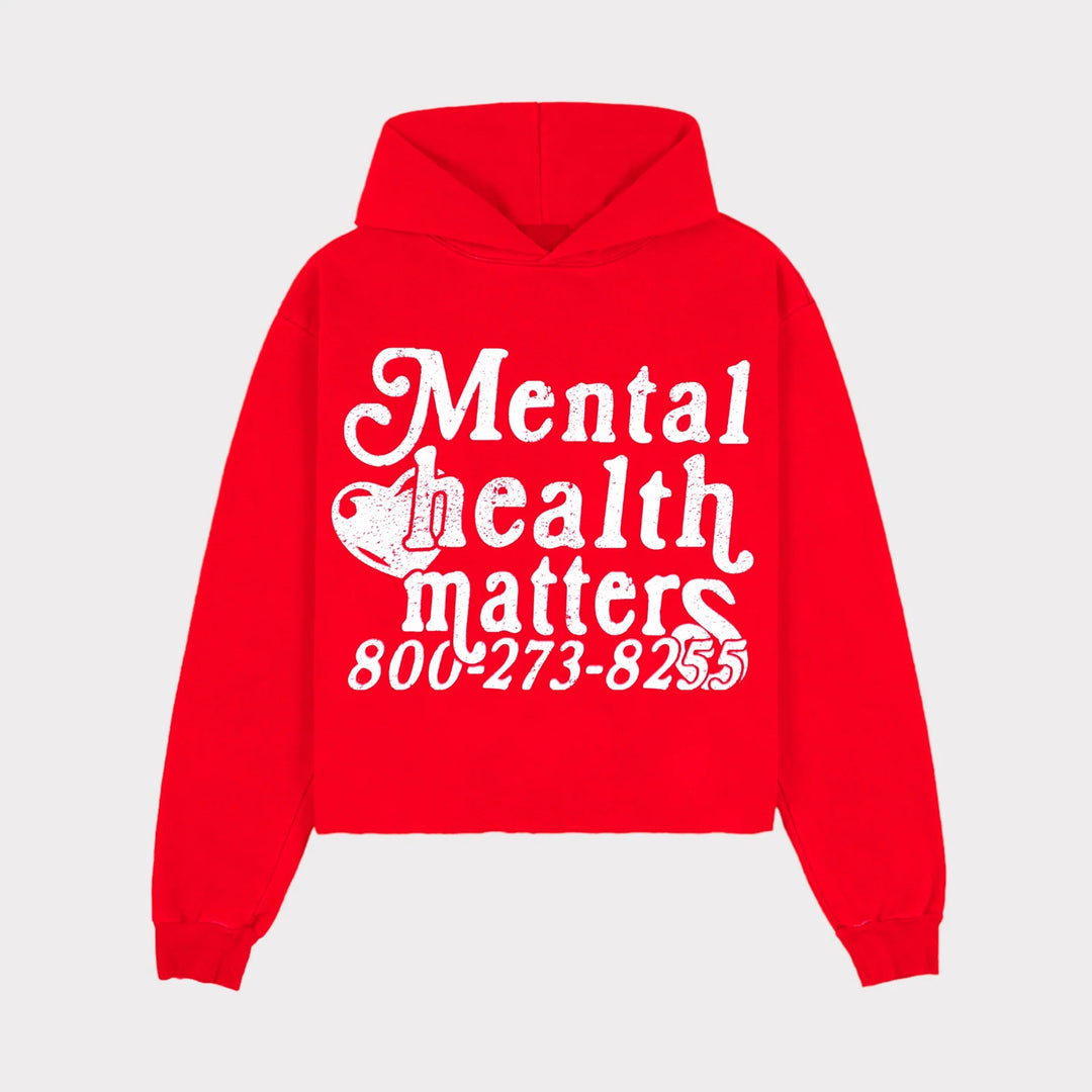 Kvinnors hoodie med statement tryck Mirla-Eva Jonsson