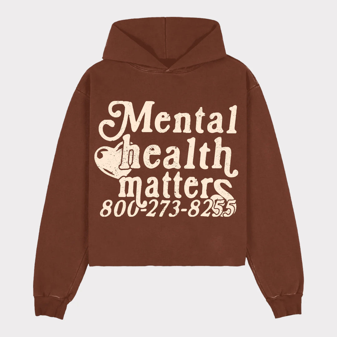 Kvinnors hoodie med statement tryck Mirla-Eva Jonsson