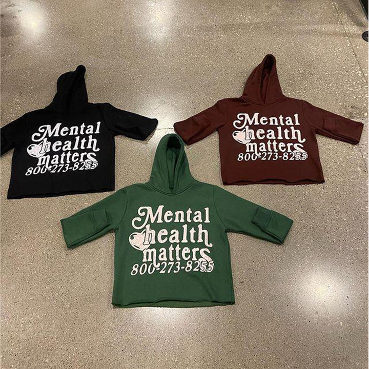 Kvinnors hoodie med statement tryck Mirla-Eva Jonsson
