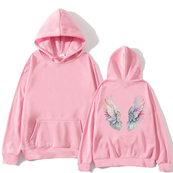 Kvinnors hoodie med stilfull design av änglavingar Mirla-Eva Jonsson