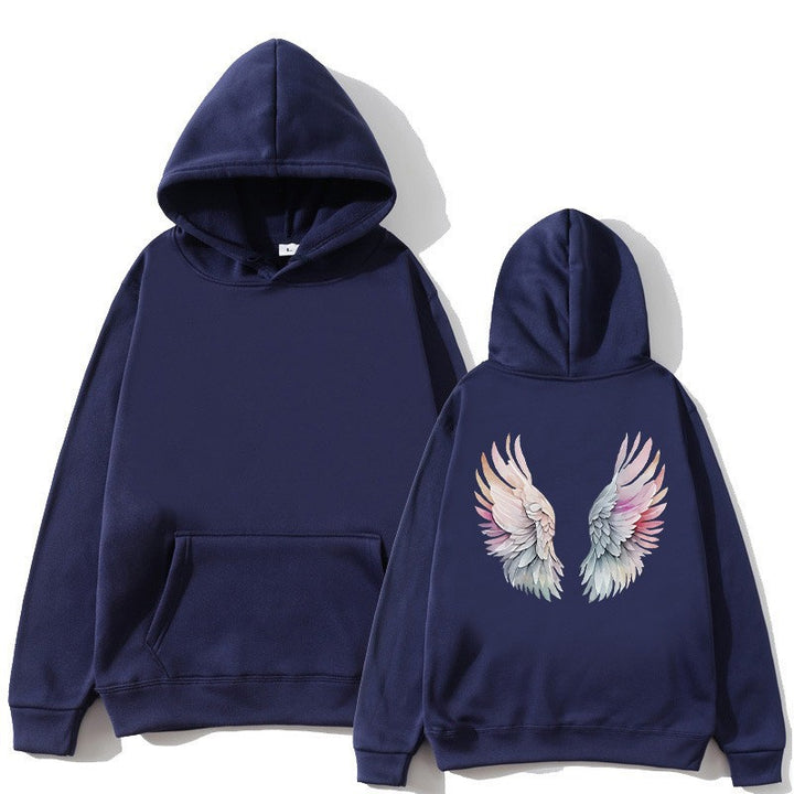 Kvinnors hoodie med stilfull design av änglavingar Mirla-Eva Jonsson