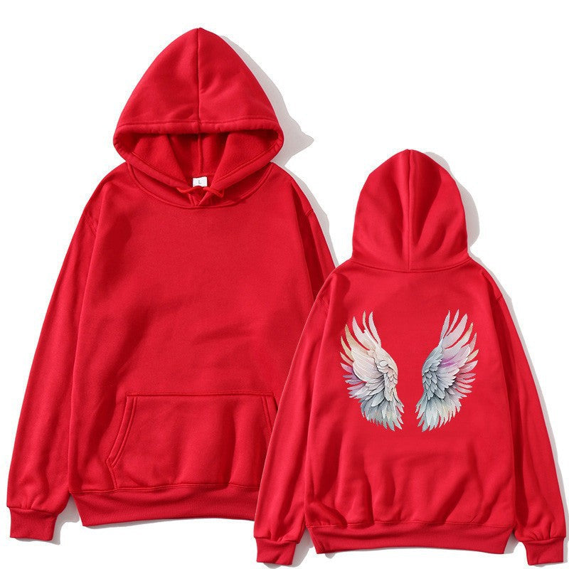Kvinnors hoodie med stilfull design av änglavingar Mirla-Eva Jonsson