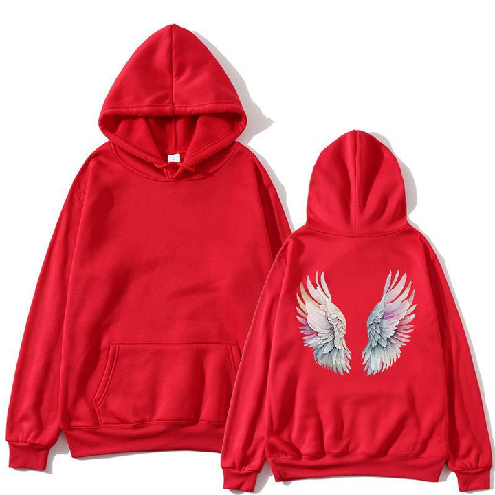 Kvinnors hoodie med stilfull design av änglavingar Mirla-Eva Jonsson