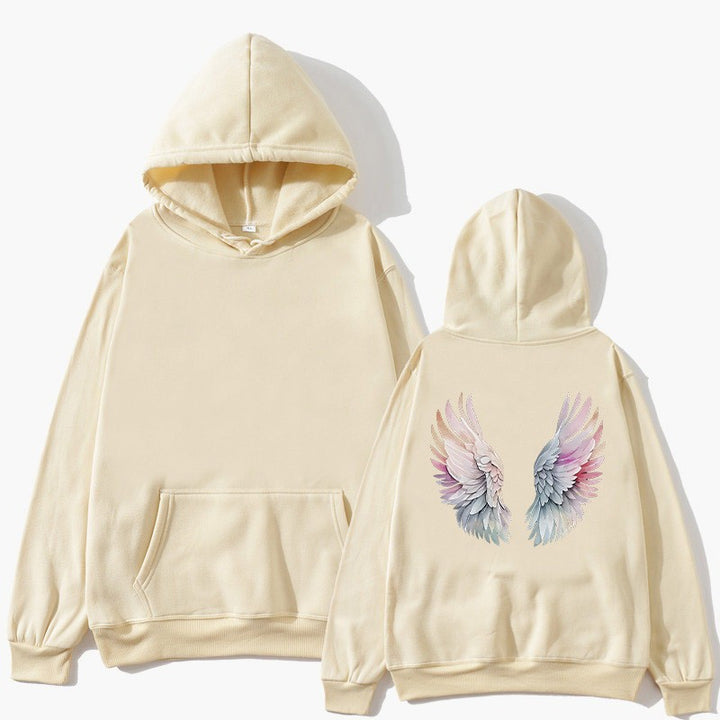 Kvinnors hoodie med stilfull design av änglavingar Mirla-Eva Jonsson