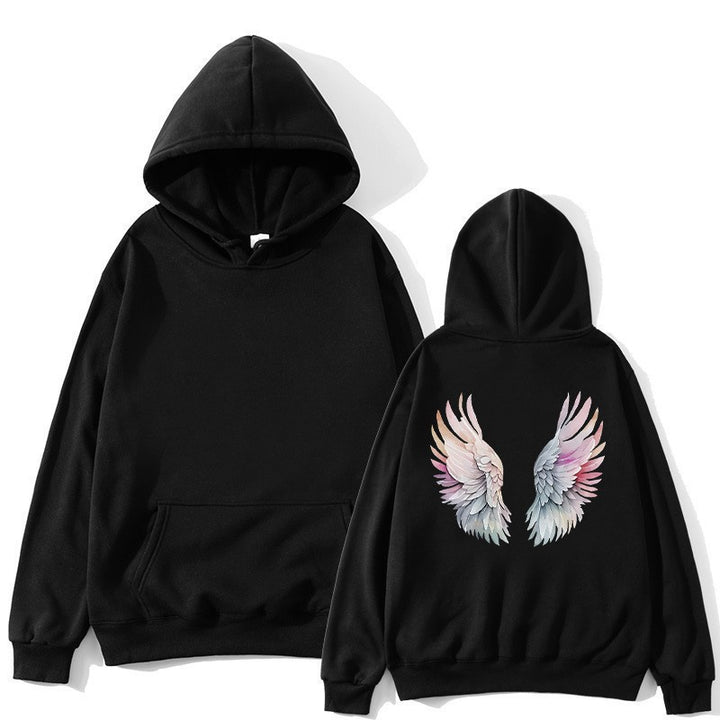 Kvinnors hoodie med stilfull design av änglavingar Mirla-Eva Jonsson