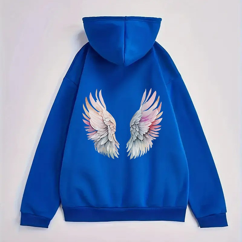 Kvinnors hoodie med stilfull design av änglavingar Mirla-Eva Jonsson