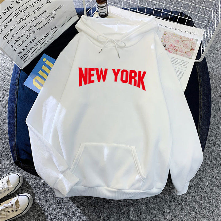 Kvinnors hoodie med stilig New York-design Mirla-Eva Jonsson