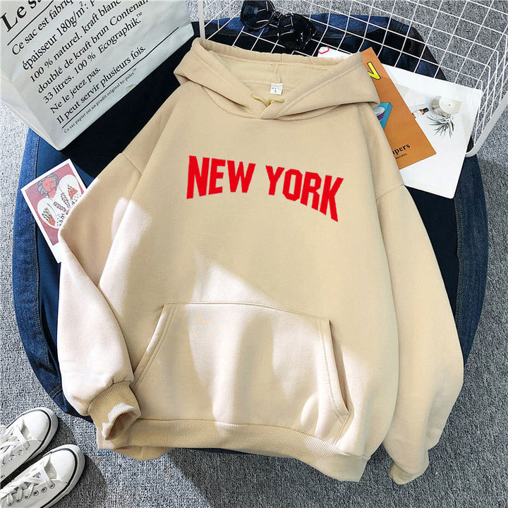 Kvinnors hoodie med stilig New York-design Mirla-Eva Jonsson