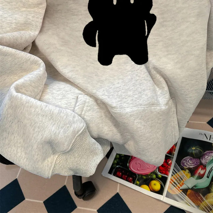 Kvinnors hoodie med stilig djurmotiv Mirla-Eva Jonsson