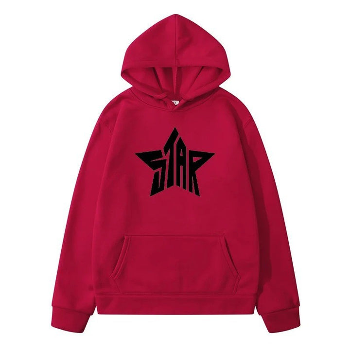 Kvinnors hoodie med stiligt stjärnmotiv Mirla-Eva Jonsson