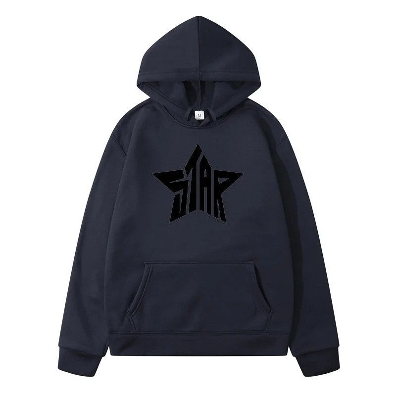 Kvinnors hoodie med stiligt stjärnmotiv Mirla-Eva Jonsson