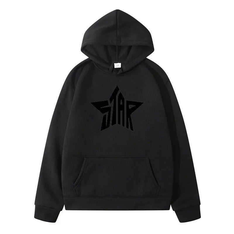 Kvinnors hoodie med stiligt stjärnmotiv Mirla-Eva Jonsson
