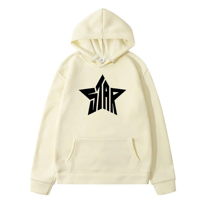 Kvinnors hoodie med stiligt stjärnmotiv Mirla-Eva Jonsson