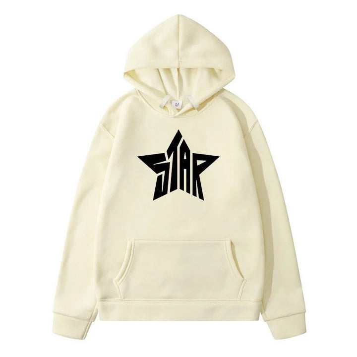 Kvinnors hoodie med stiligt stjärnmotiv Mirla-Eva Jonsson
