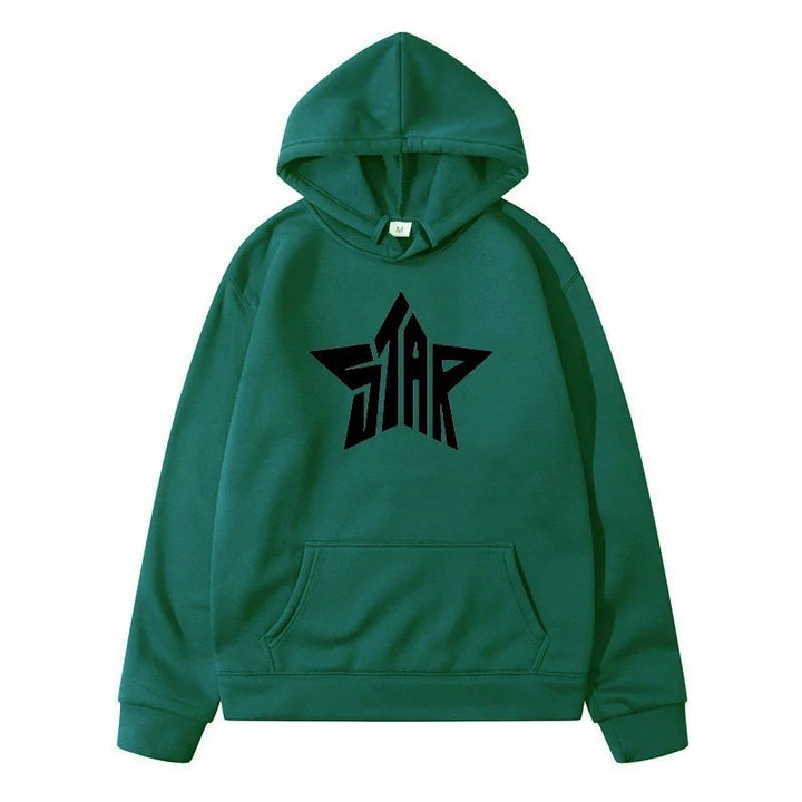 Kvinnors hoodie med stiligt stjärnmotiv Mirla-Eva Jonsson