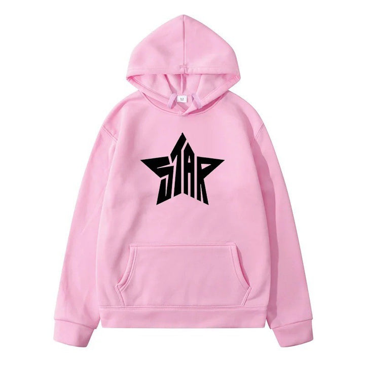 Kvinnors hoodie med stiligt stjärnmotiv Mirla-Eva Jonsson