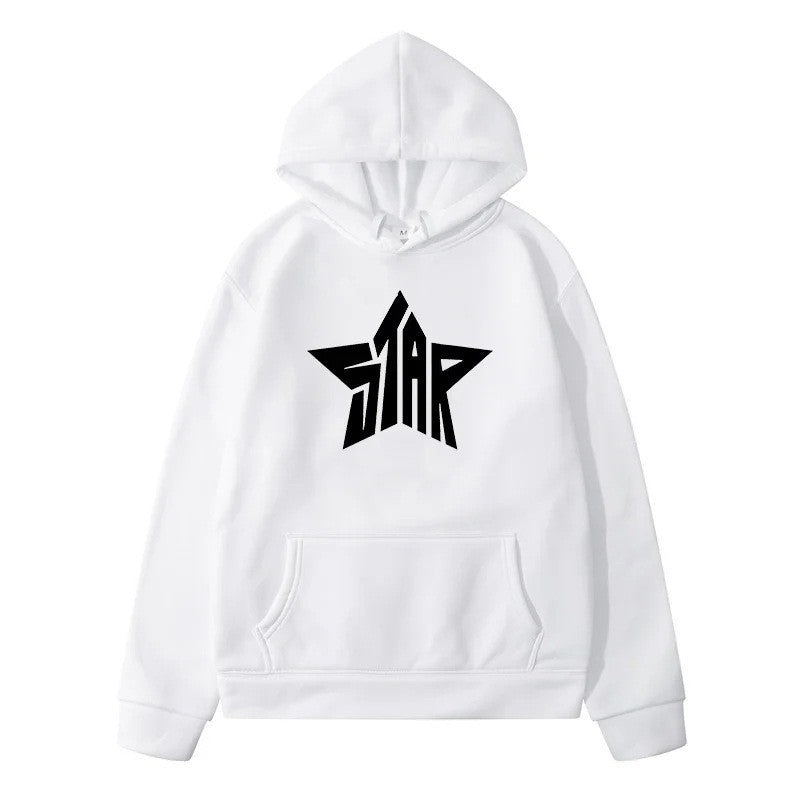 Kvinnors hoodie med stiligt stjärnmotiv Mirla-Eva Jonsson
