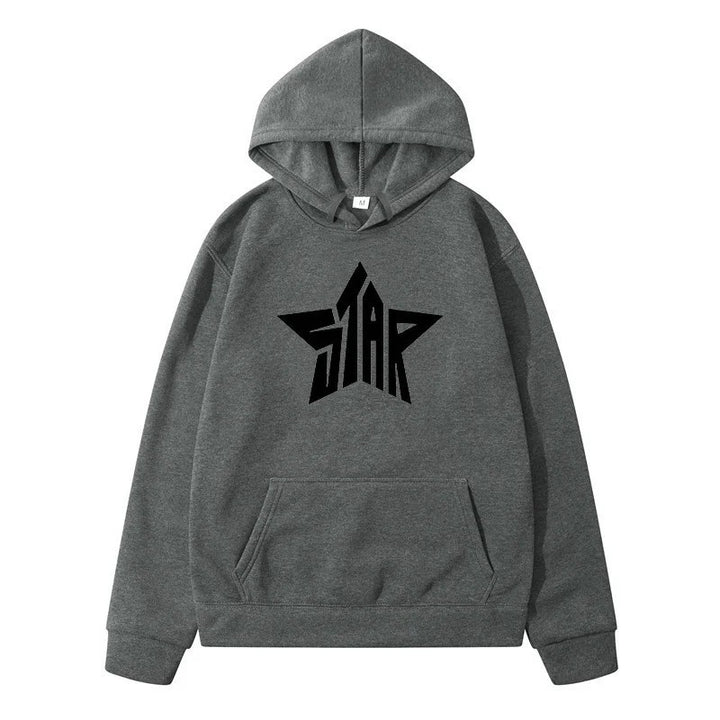 Kvinnors hoodie med stiligt stjärnmotiv Mirla-Eva Jonsson