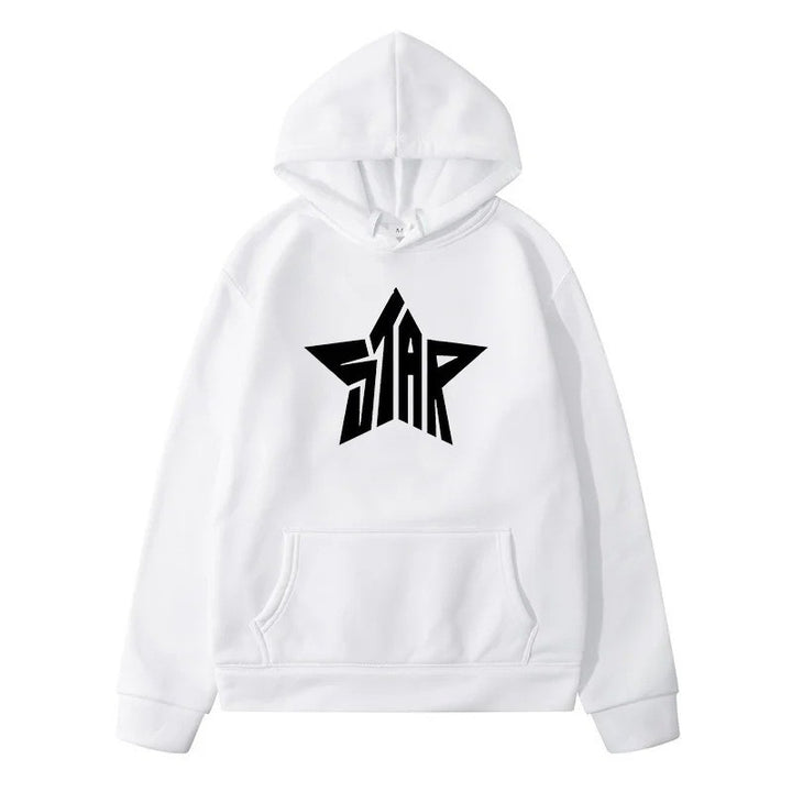 Kvinnors hoodie med stiligt stjärnmotiv Mirla-Eva Jonsson