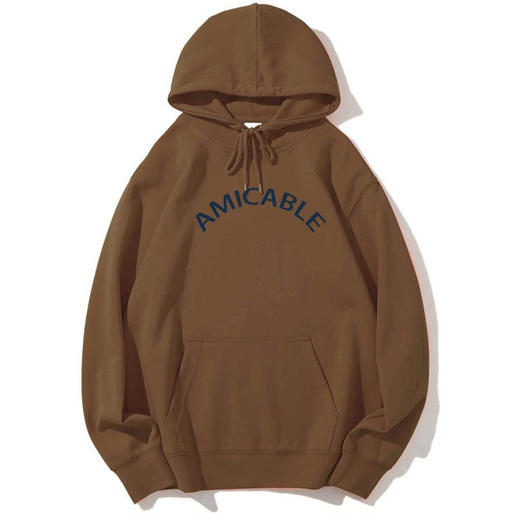 Kvinnors hoodie med stora bokstäver och känguruficka Mirla-Eva Jonsson