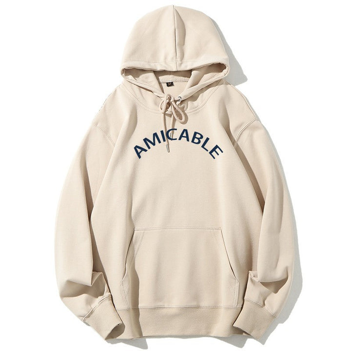 Kvinnors hoodie med stora bokstäver och känguruficka Mirla-Eva Jonsson